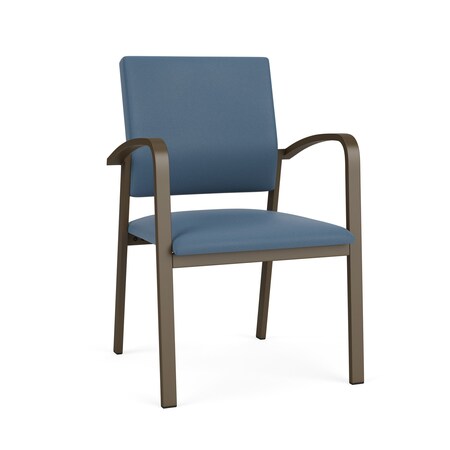 Lesro Newport Guest Chair Metal Frame, Bronze, MD Titan Upholstery NP1101